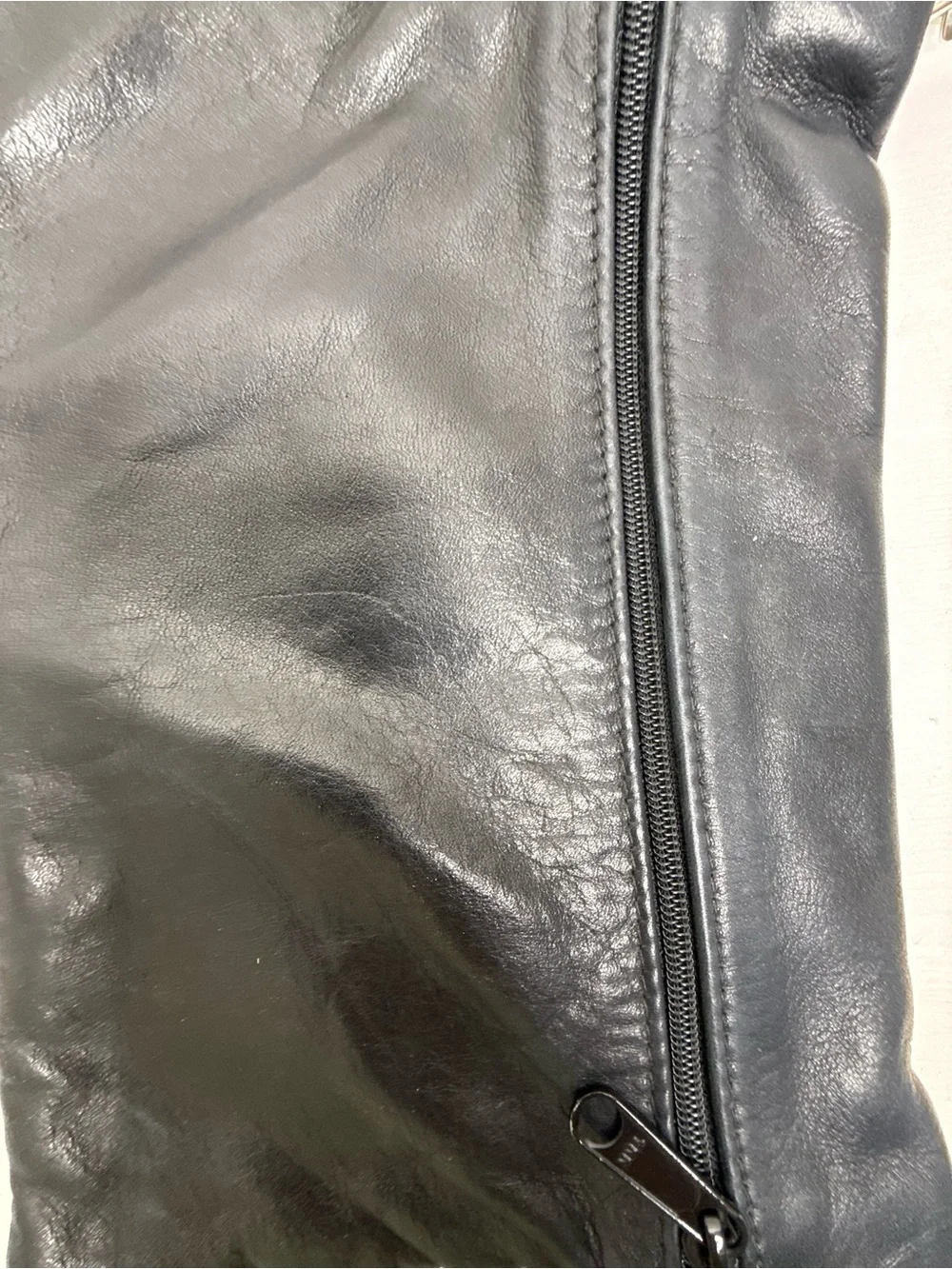 Black Croc-Texture Crossbody Bag - Men